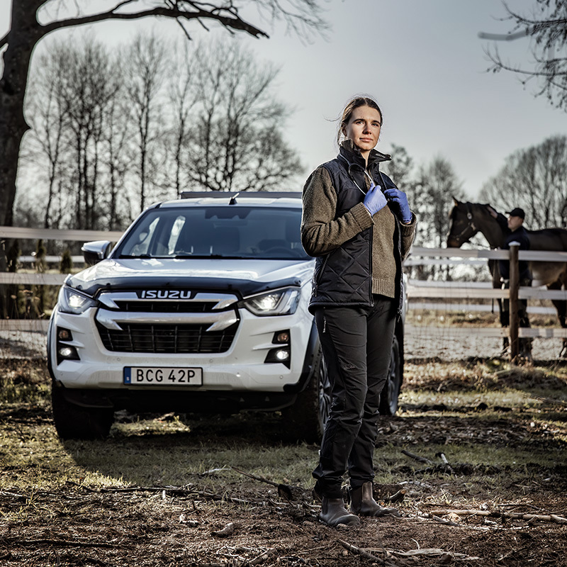 Christina Gudim Ström. Veterinär med 700 fältbesök om året.