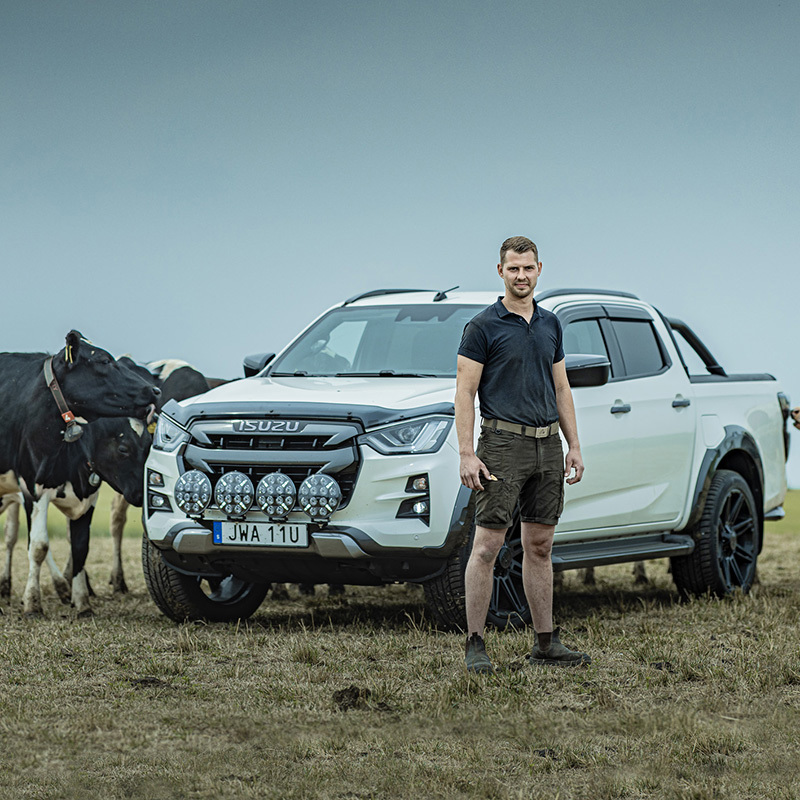 Ted Lundgren. Tredje generationens mjölkbonde med 3 lediga helger om året.