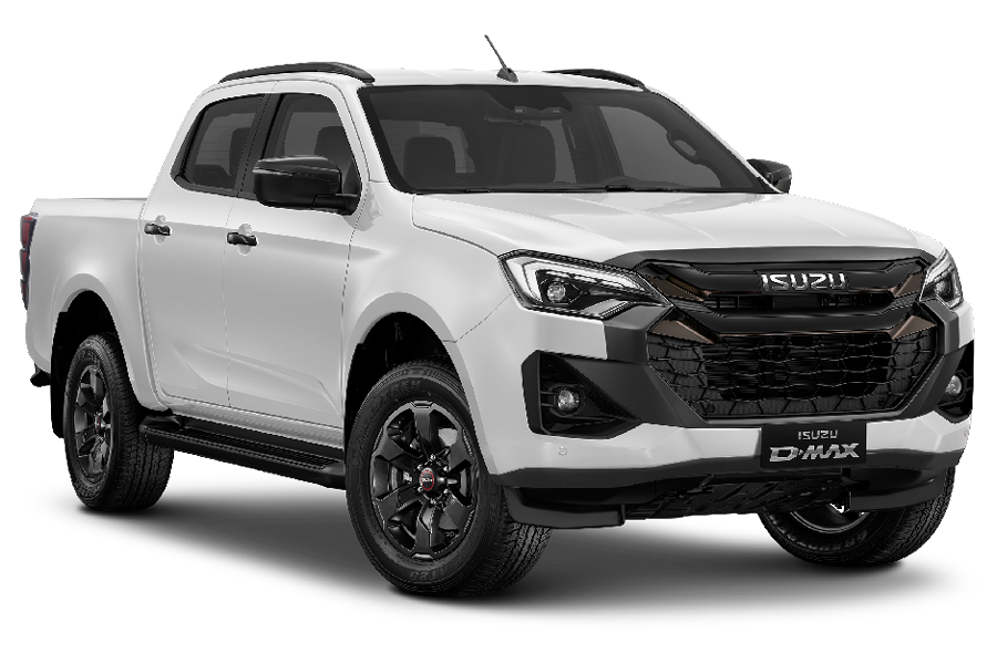 Frilagd bild på Isuzu D-Max Double Cab – visar fordonets profil och kaross utan bakgrund.